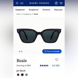 Warby Parker Beale Black Sunglasses